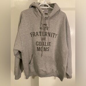 Gray Fraternity of Goalie Moms Hoodie